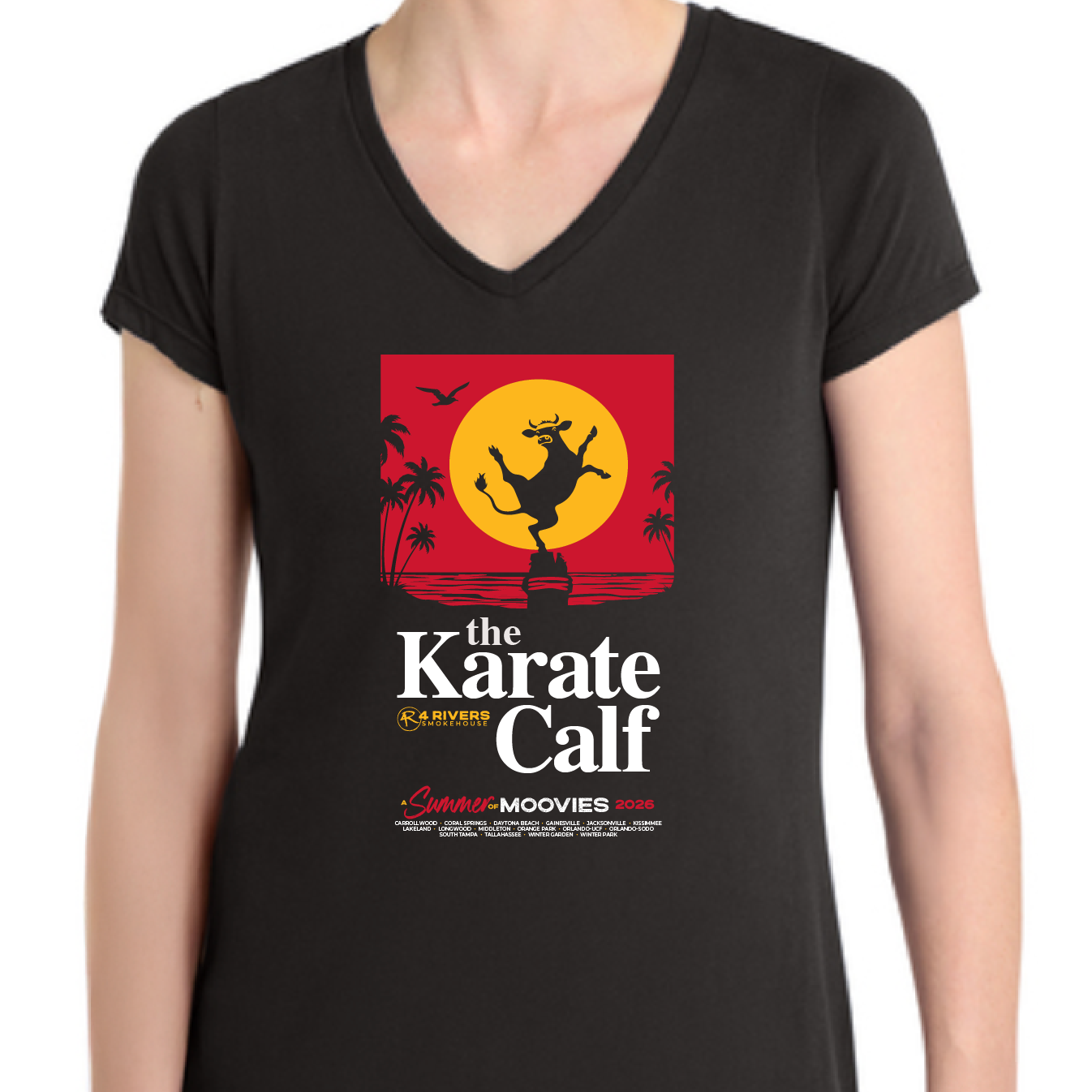 The Karate Calf - Womens V-Neck